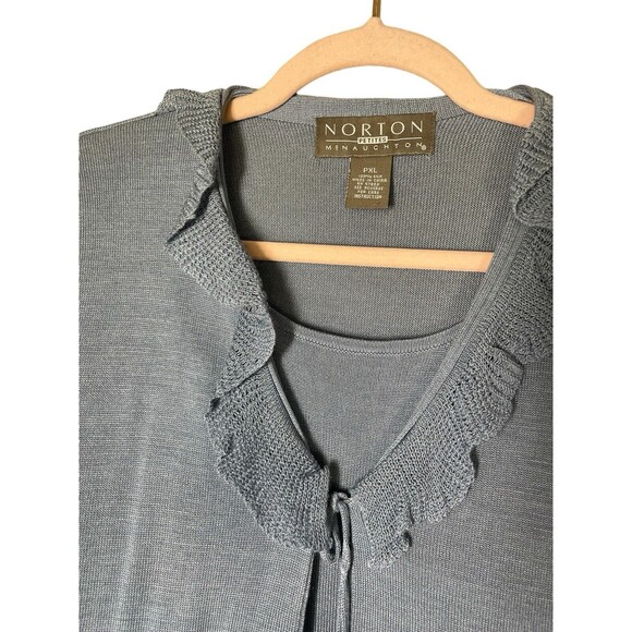 Norton McNaughton Beige Attached Sweater Set Women’s Size PS - Picture 4 of 10